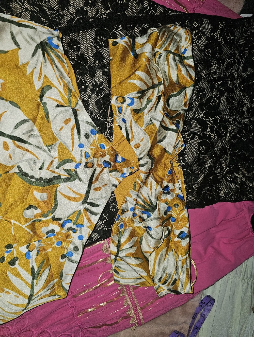 FASHION NOVA Marigold Satin Pack Your Bags Cut Out Strapless Jumpsuit - Large - Picture 9 of 12